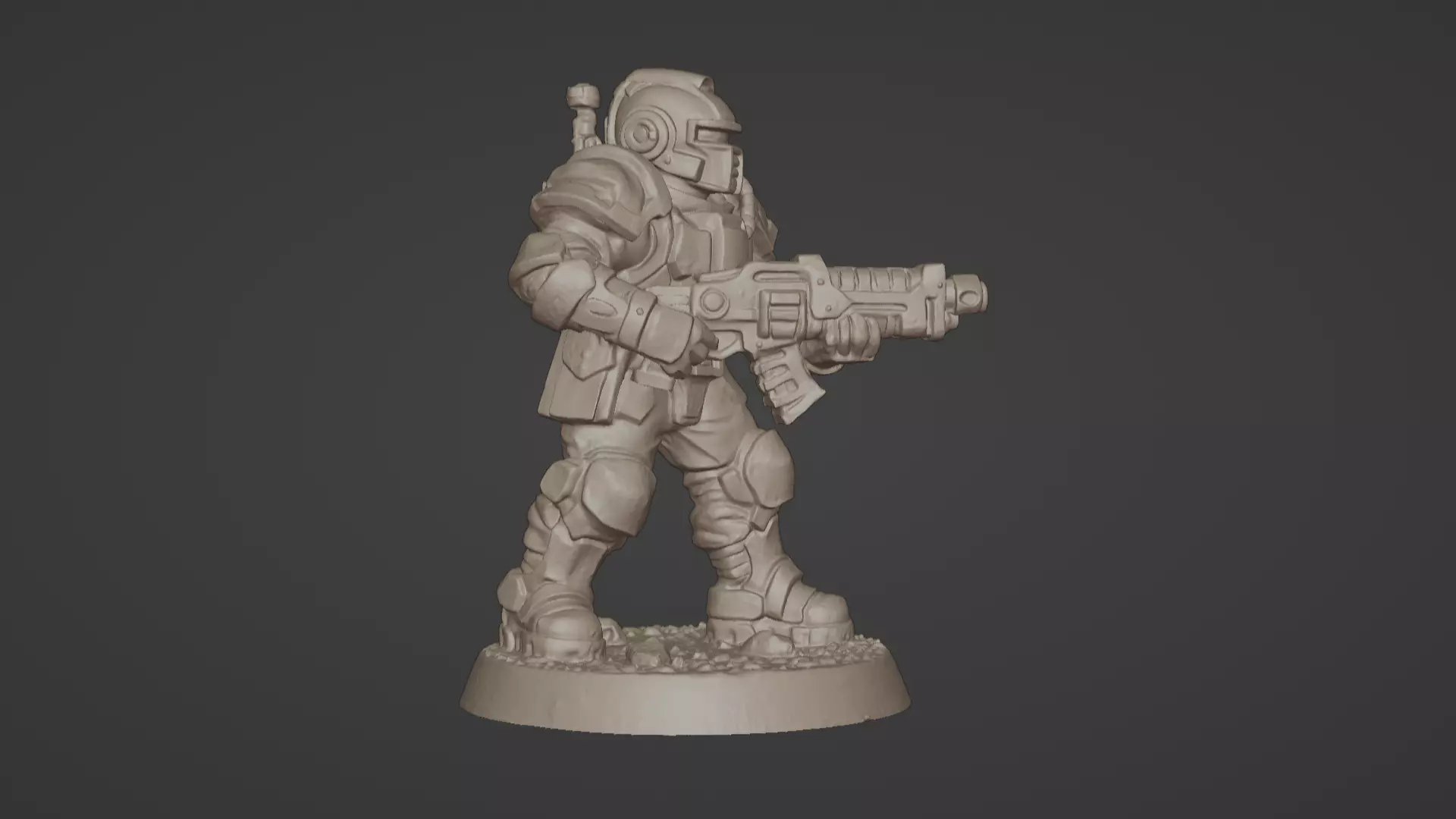 Armored Recon Trooper 32 mm One Piece STL 3D print model_2