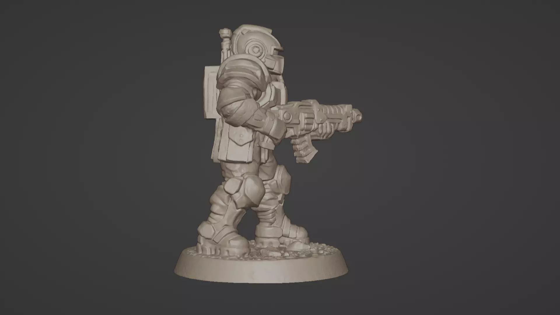 Armored Recon Trooper 32 mm One Piece STL 3D print model_6