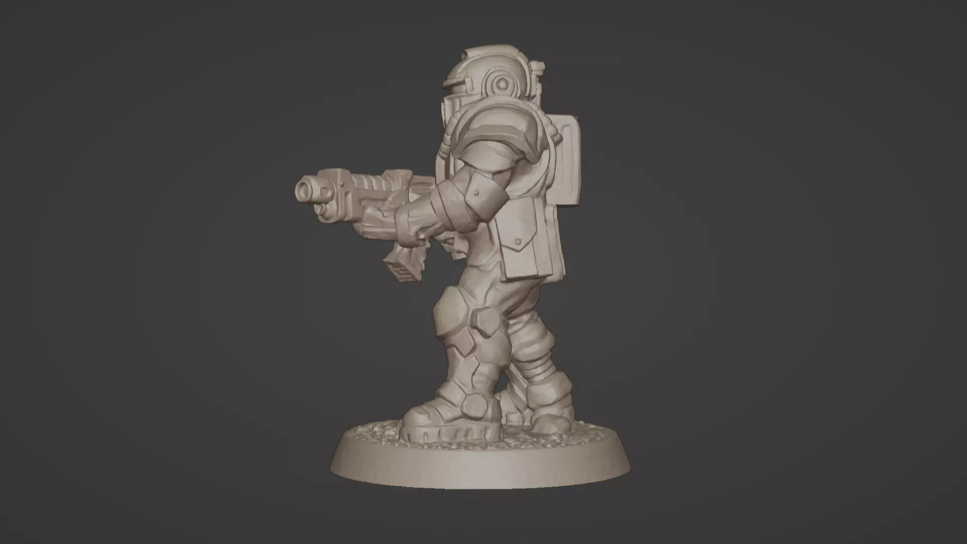 Armored Recon Trooper 32 mm One Piece STL 3D print model_20