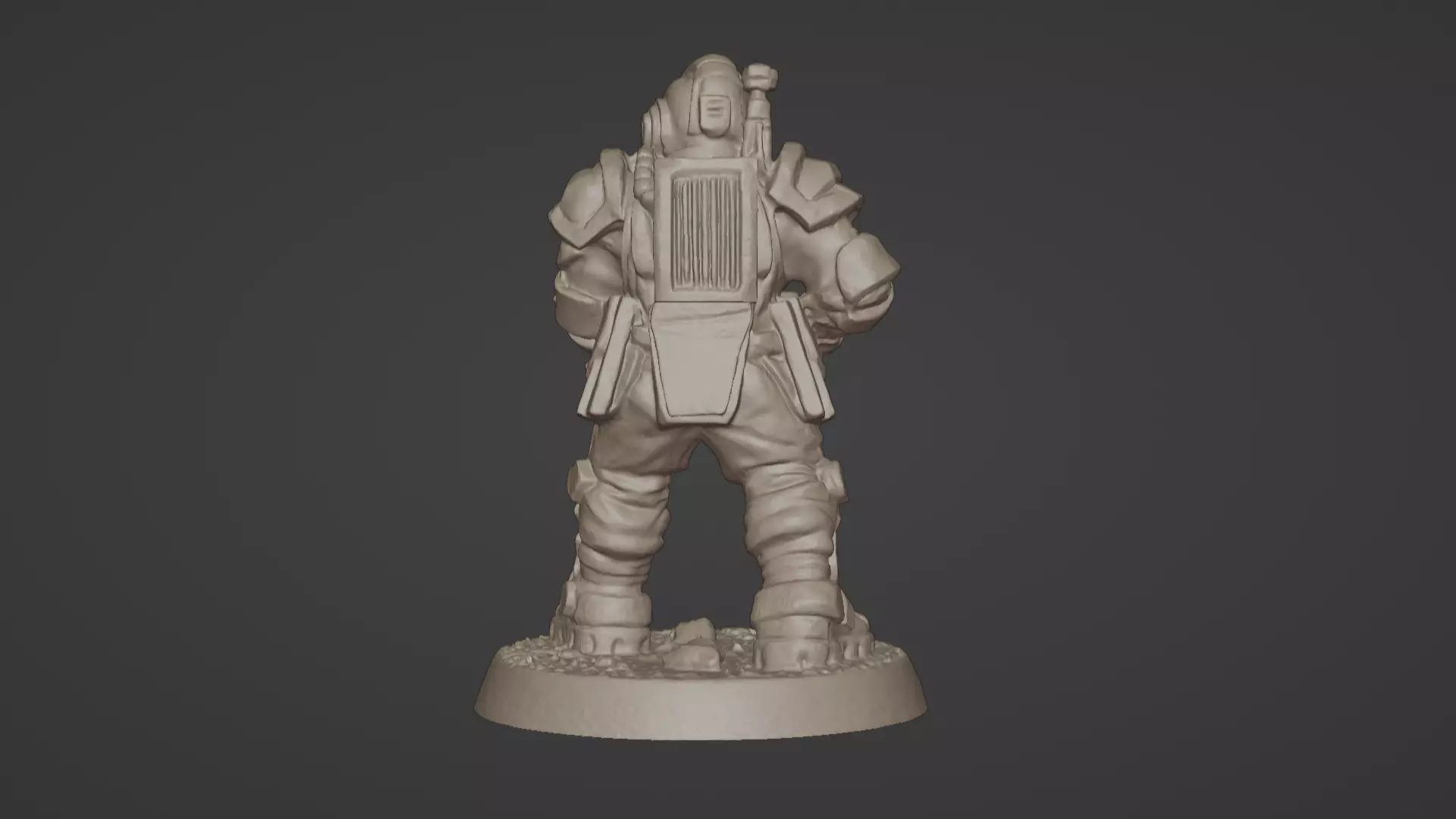 Armored Recon Trooper 32 mm One Piece STL 3D print model_12