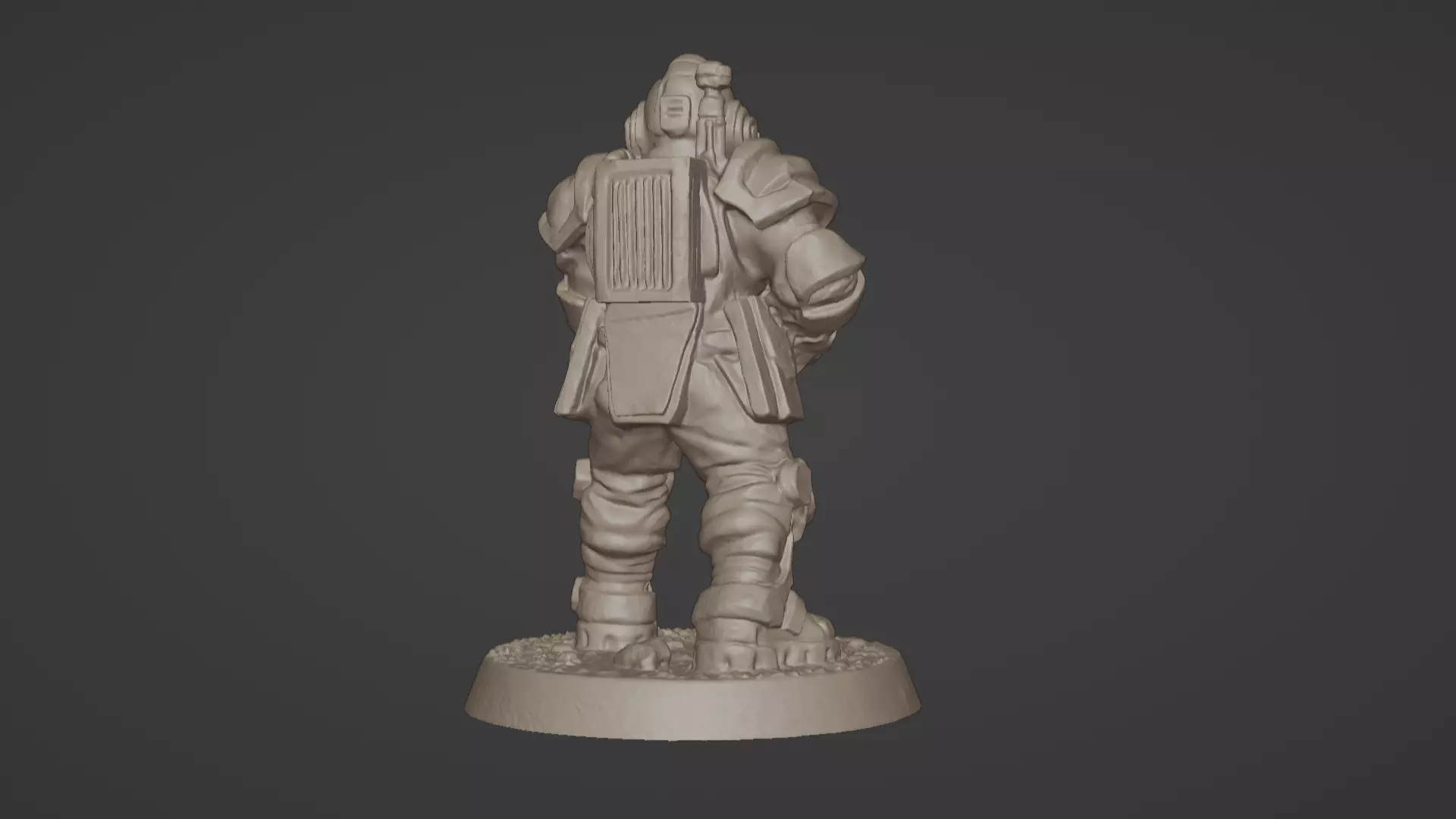 Armored Recon Trooper 32 mm One Piece STL 3D print model_10