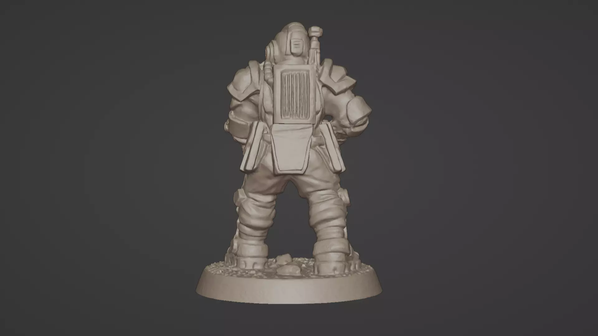 Armored Recon Trooper 32 mm One Piece STL 3D print model_13