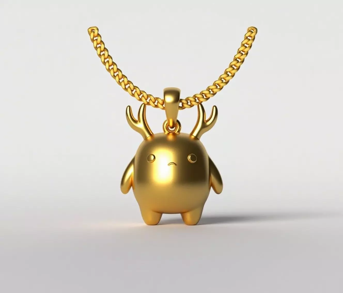 cute moster pendant charms - one inch pendant 3D print model_0