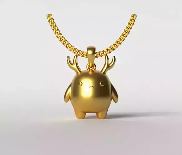 cute moster pendant charms - one inch pendant 3D print model cute moster pendant charms - one inch pendant 3D print model