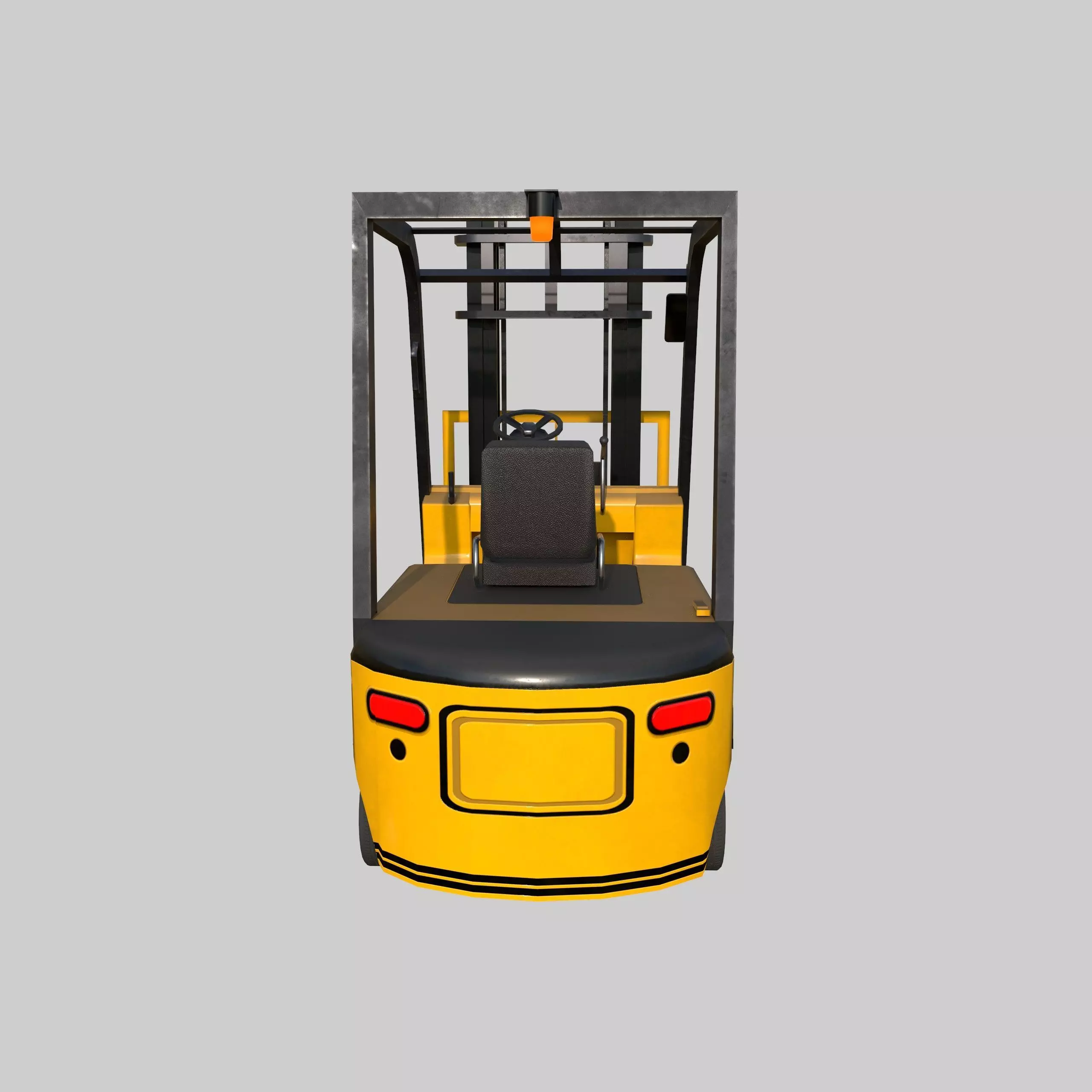 Industrial Forklift Low-poly 3D model_4