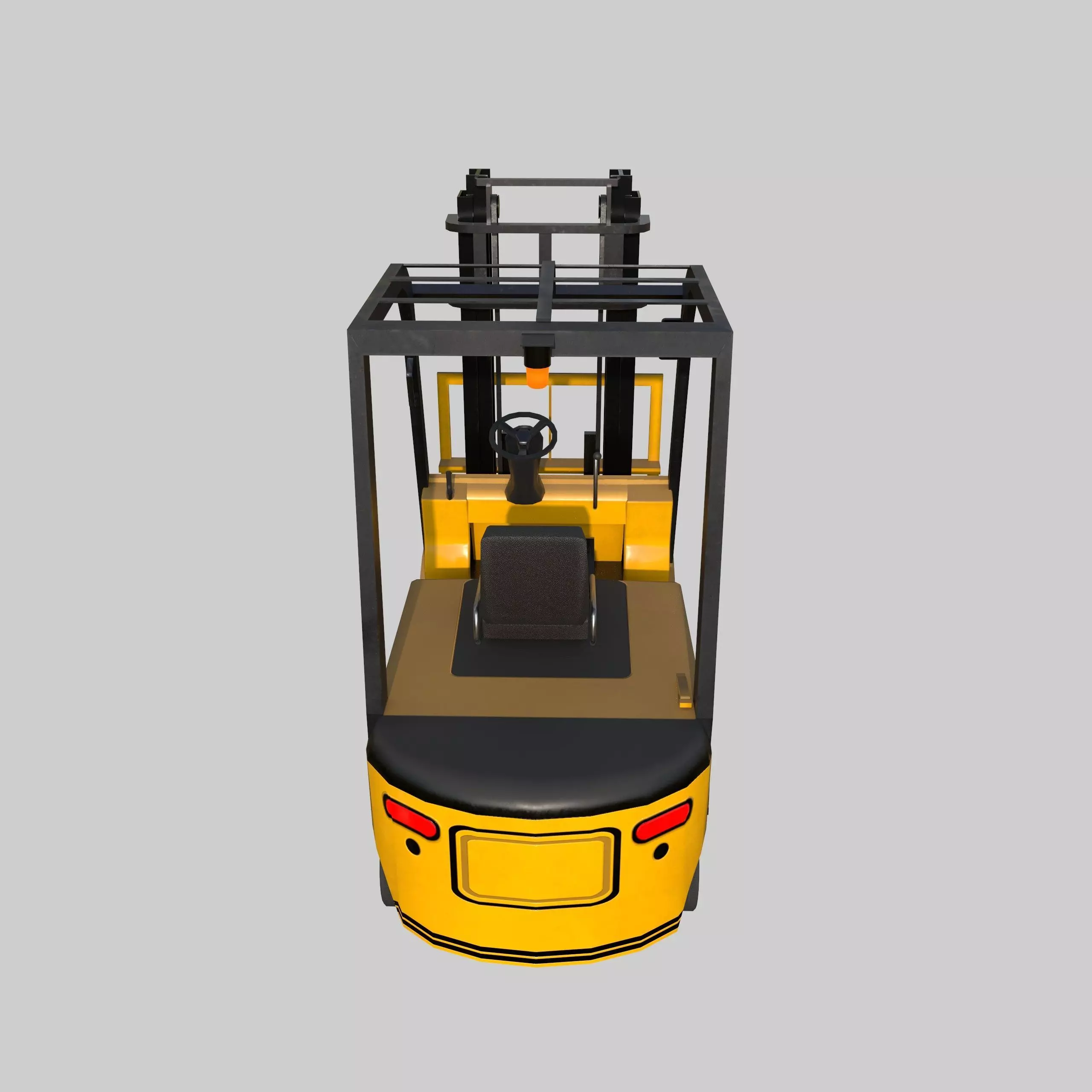 Industrial Forklift Low-poly 3D model_7
