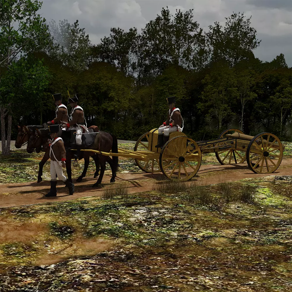 Napoleonic Austrian Artillery 3D model