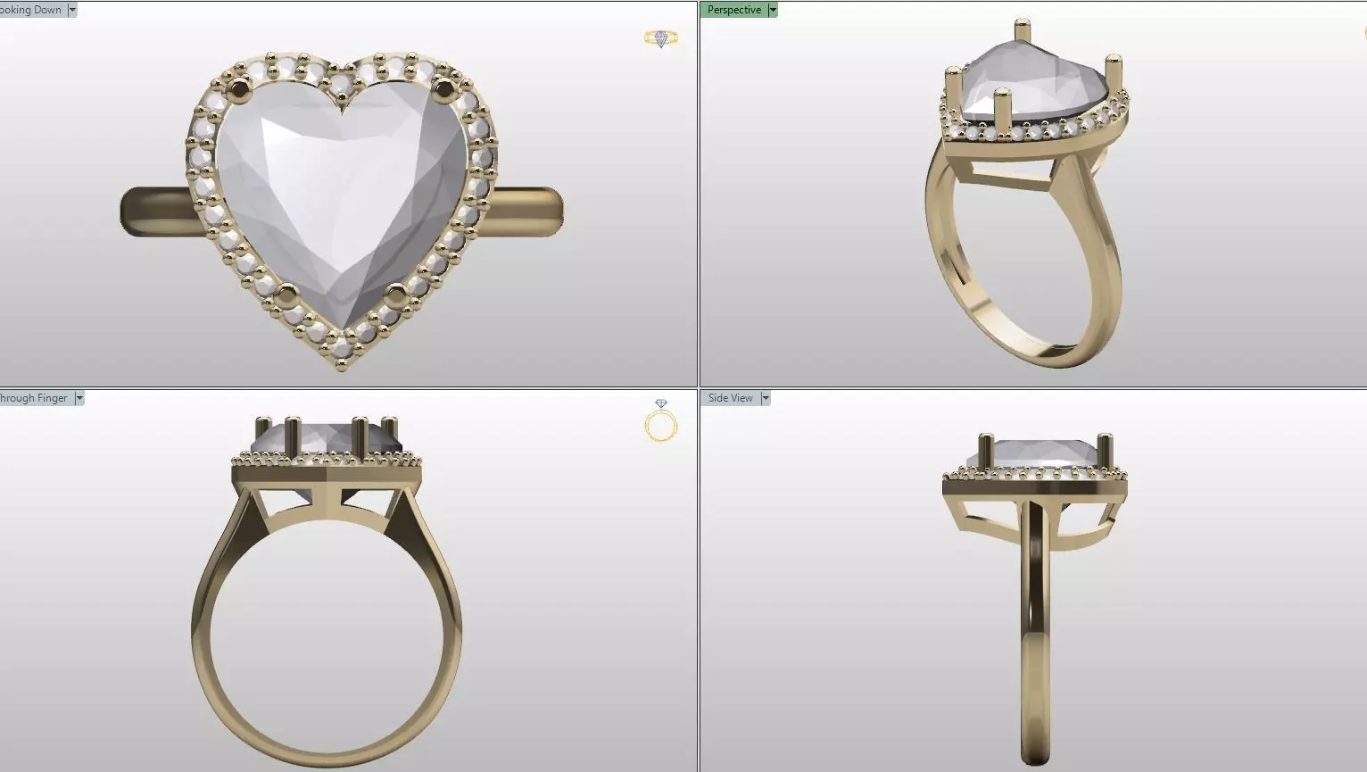 HEART RING 3D model