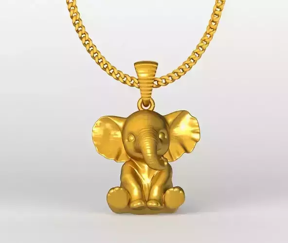 Cute Elephent pendant charms - one inch pendant
