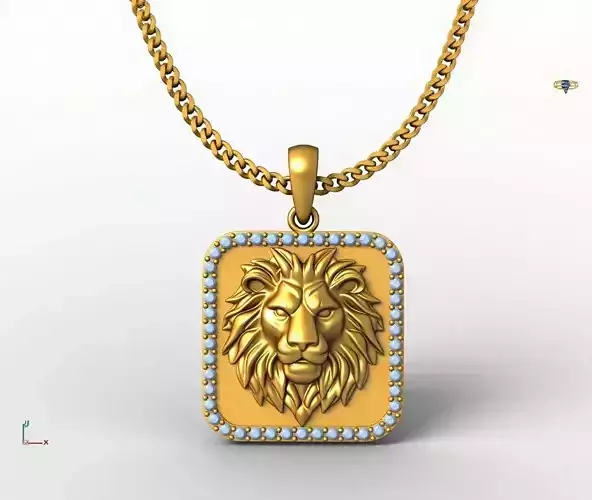 lion pendants charms - one inch pendants