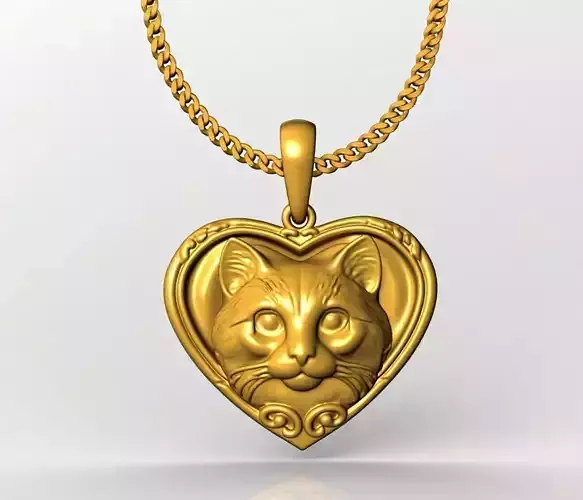 Cat pendant charms - one inch pendant