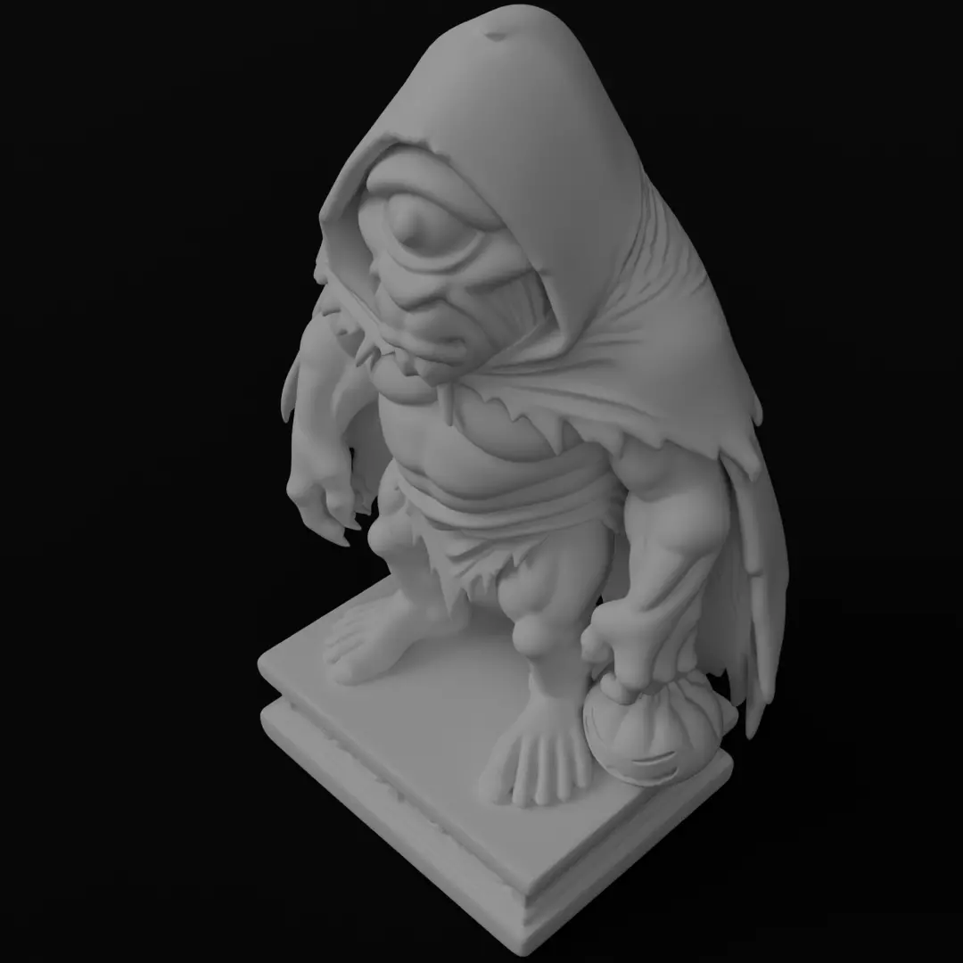 Halloween Cyclope figurine 3D model for 3D printing 3D print model_8