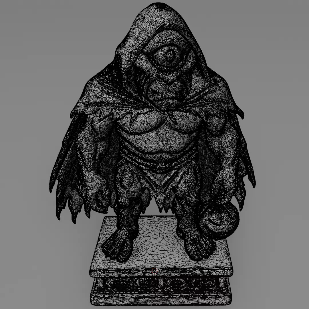 Halloween Cyclope figurine 3D model for 3D printing 3D print model_11