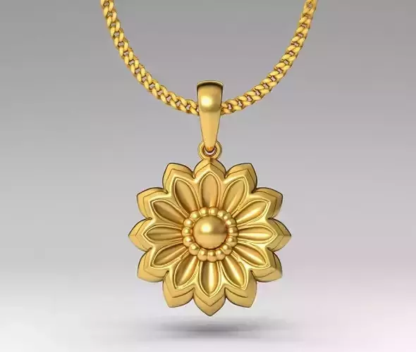 Flower Pendant charms - one inch pendant