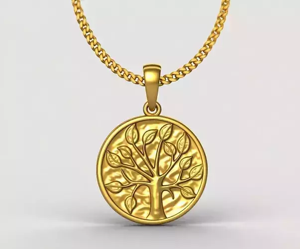 Tree coin pendant charms - one inch pendant