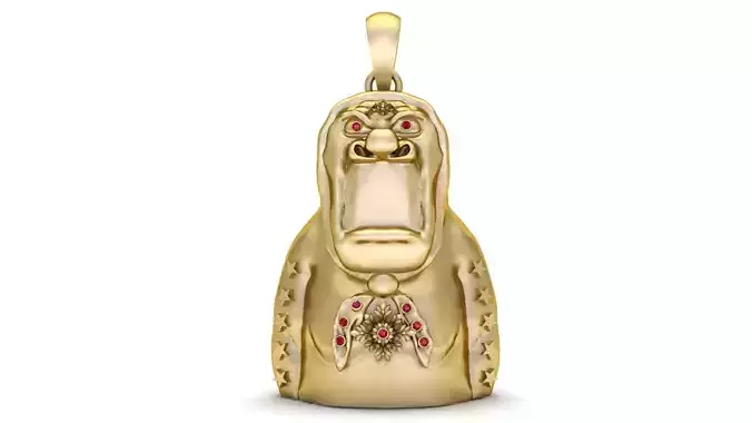  Golden Monster Pendant 3D Printable MODEL 