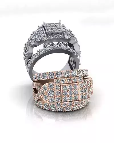 pave setting engagement jewelry ring 