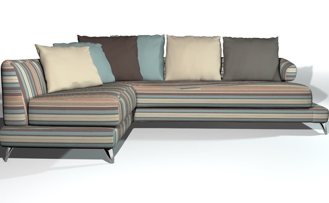 beautiful free style with pillows   3D model_1