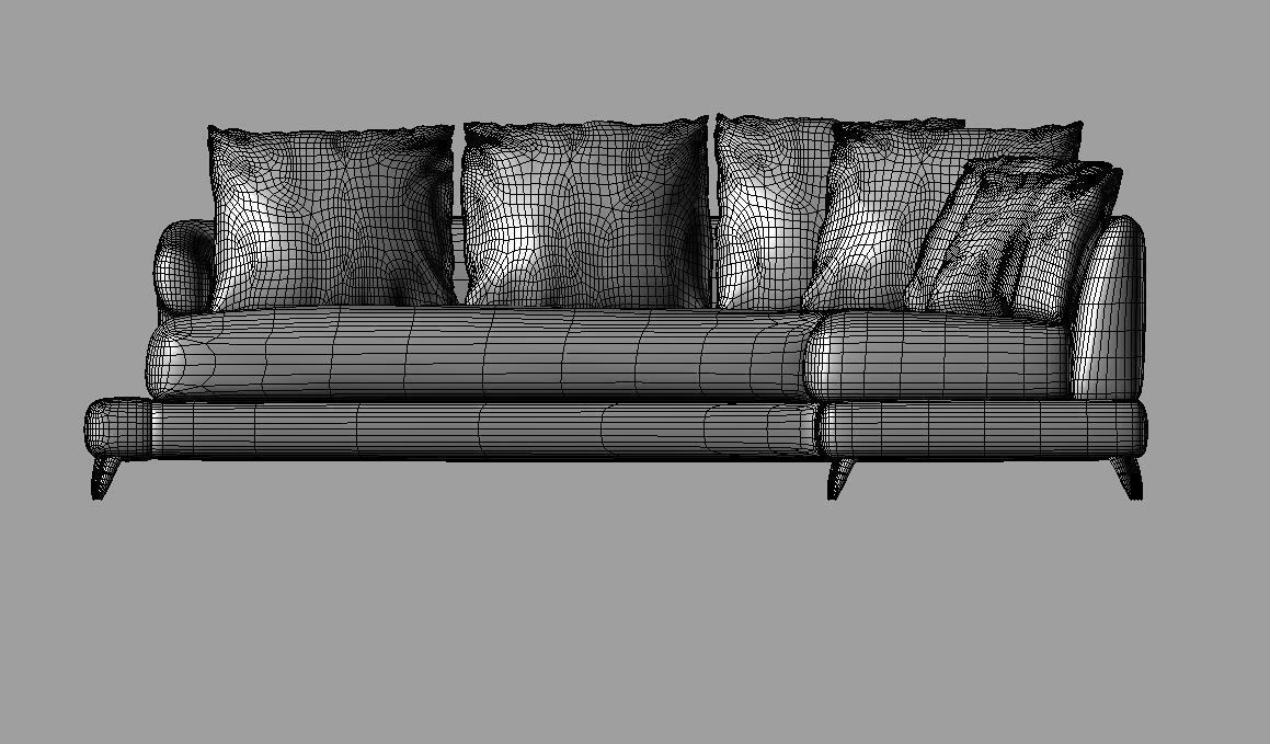 beautiful free style with pillows   3D model_3