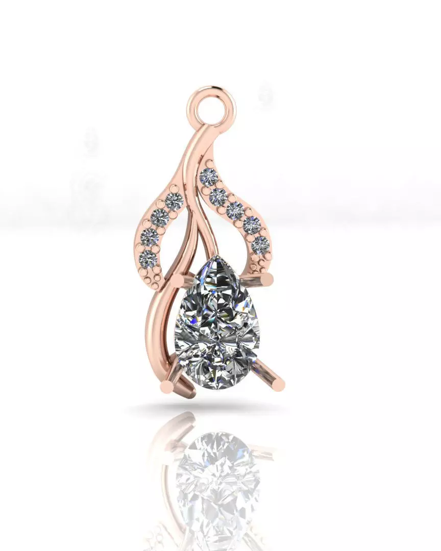 pear jewelry pendant 3D print model