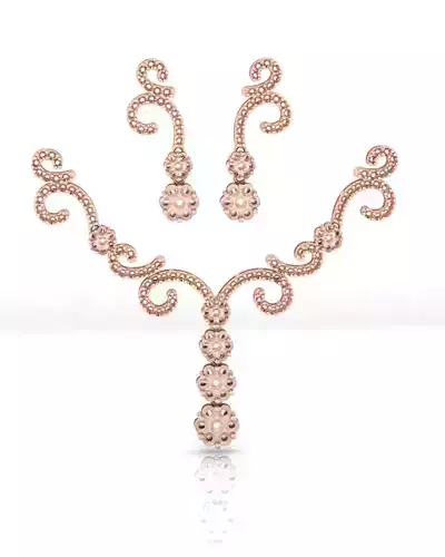 flower setting jewelry set necklaces and pear 