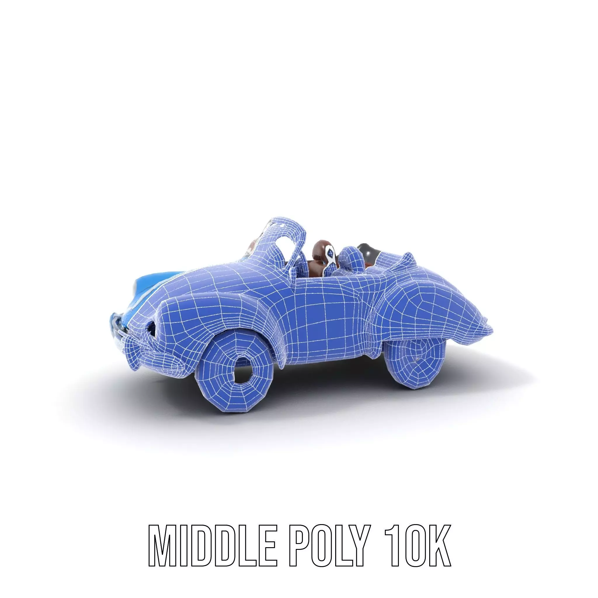 Azure Convertible Classic Car model pack Low-poly 3D model_14