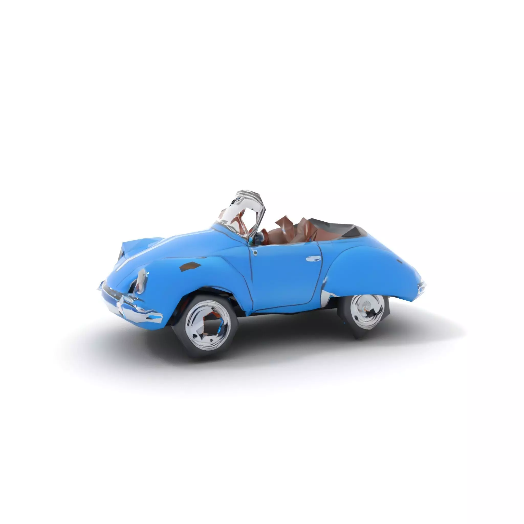 Azure Convertible Classic Car model pack Low-poly 3D model_8