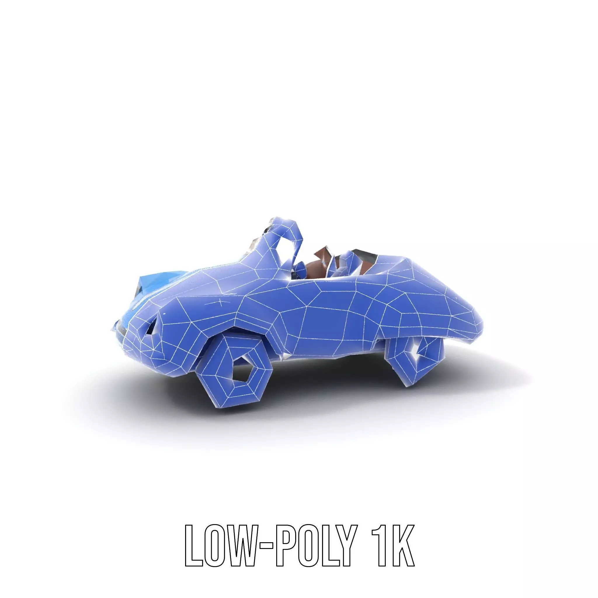 Azure Convertible Classic Car model pack Low-poly 3D model_26