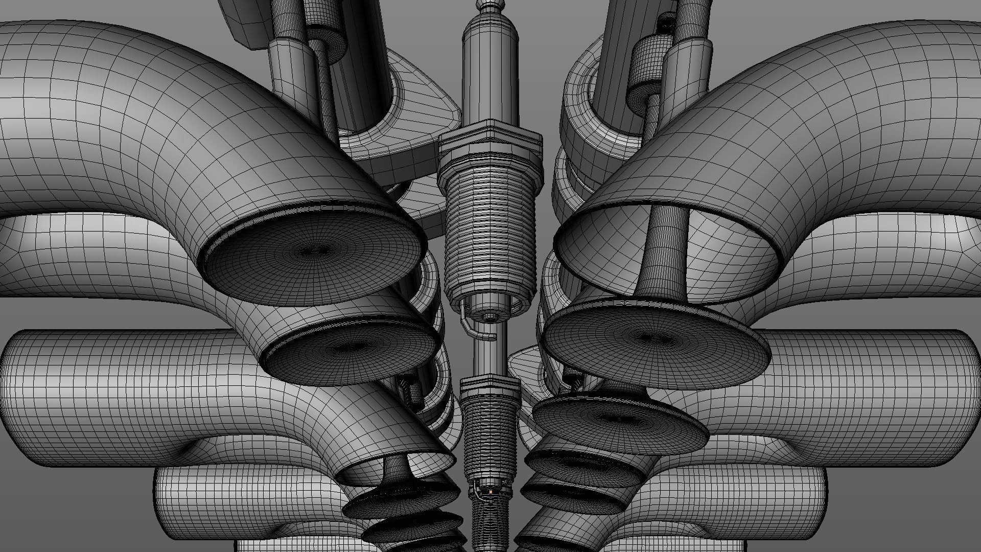 Motor engine piston 3D model_11