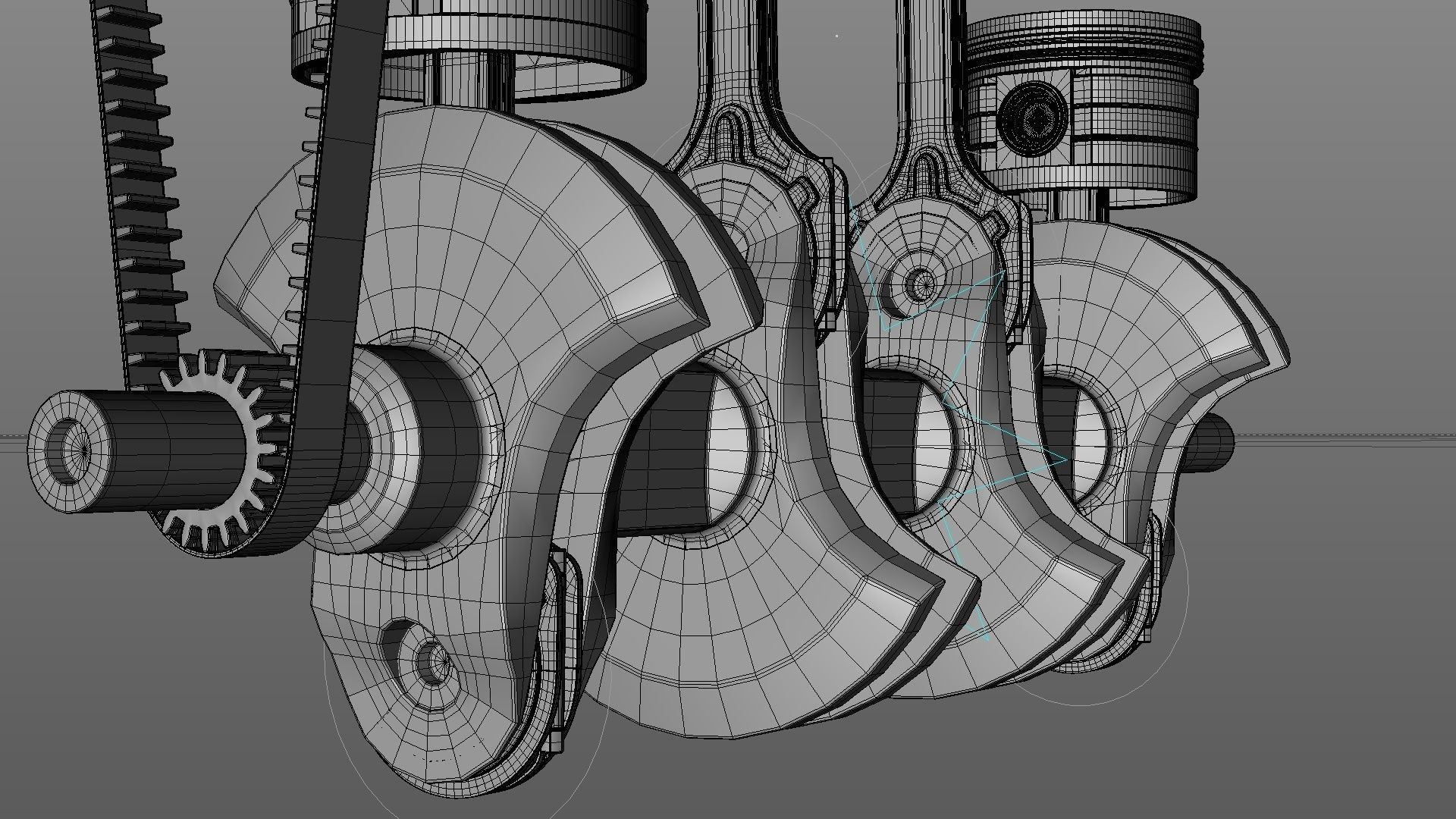 Motor engine piston 3D model_9