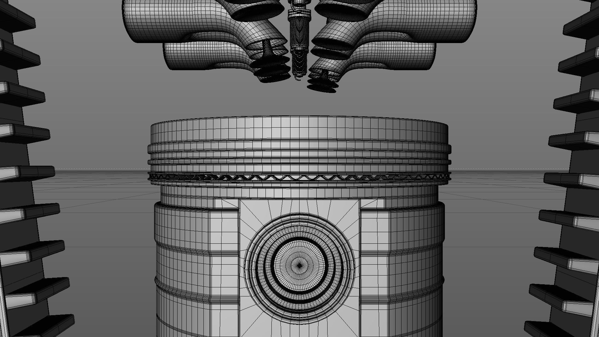Motor engine piston 3D model_8