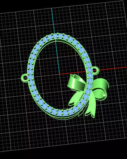 bow tie jewelry pendant  3D print model_1