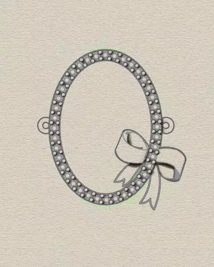 bow tie jewelry pendant  3D print model_3