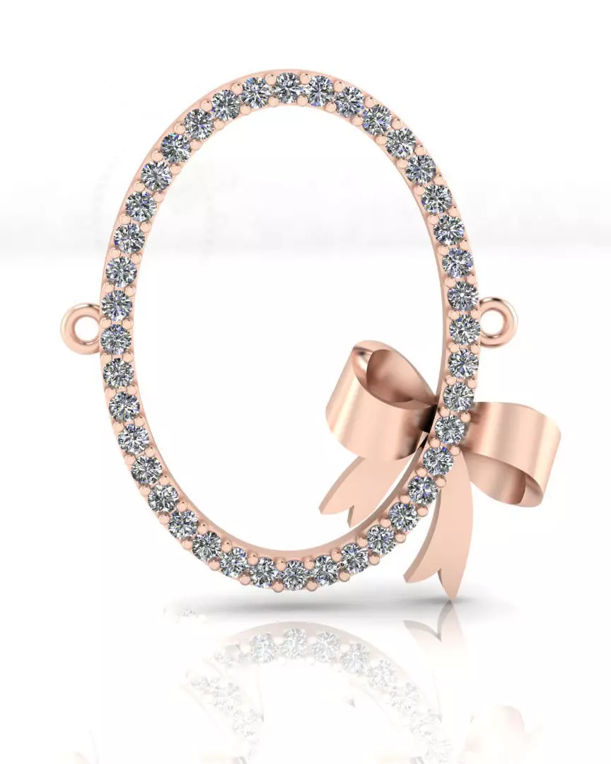 bow tie jewelry pendant  3D print model_0