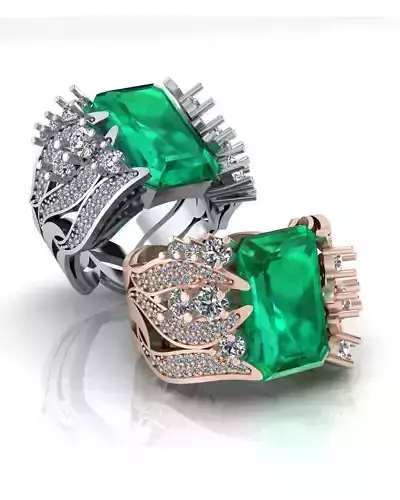 emerald high jewelry ring 