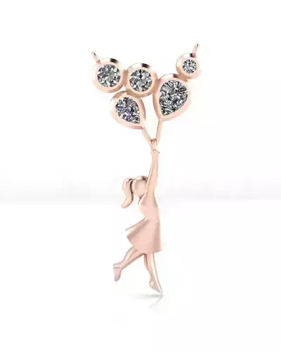 pear and round jewelry pendant