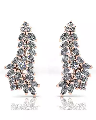 marquise and round jewelry earring 