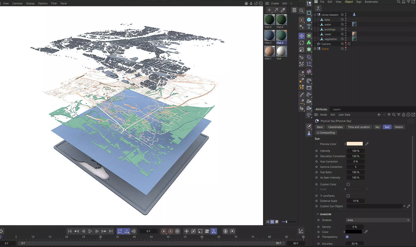 Umea City Sweden Scandinavian Urban Landscape 3D print model_8