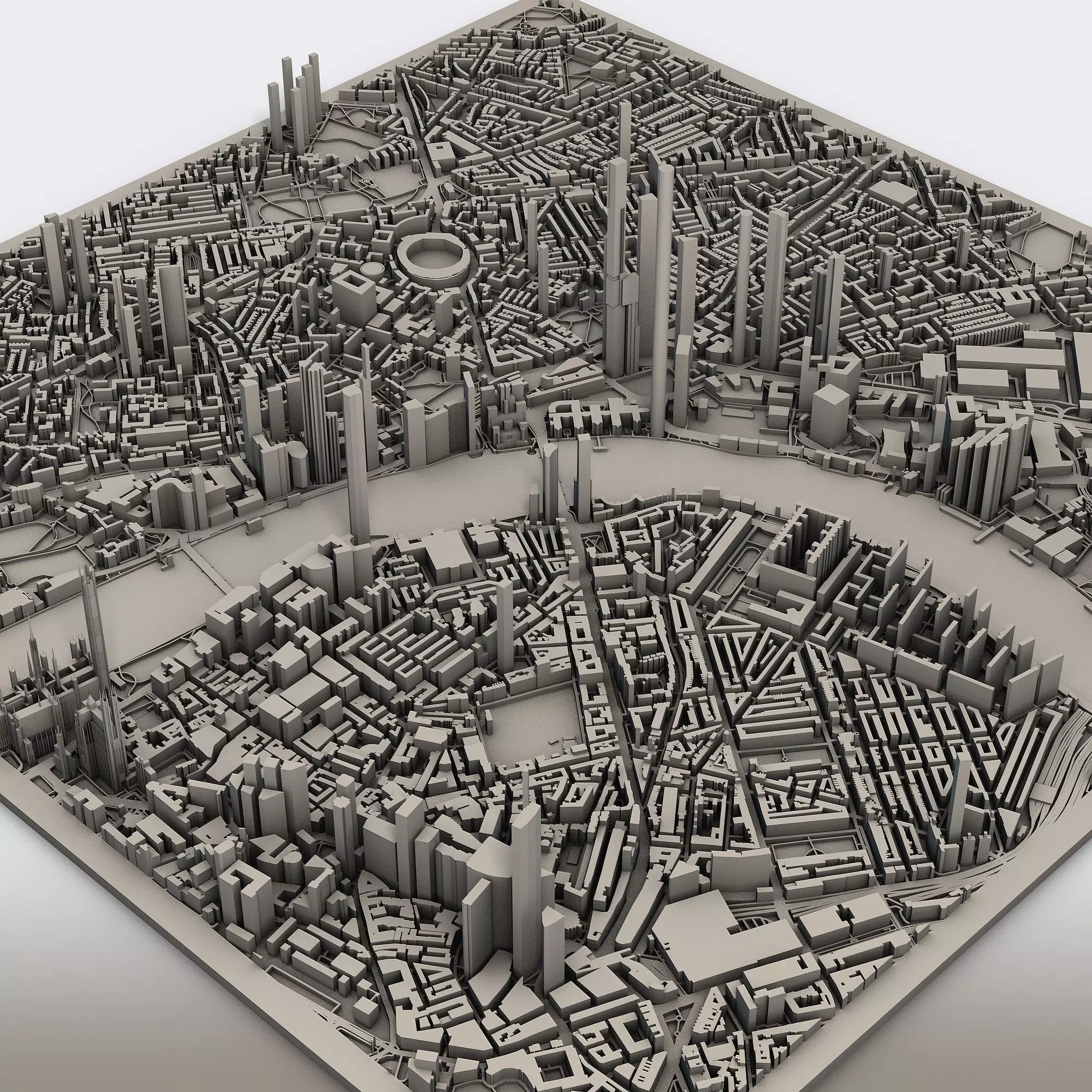 Part of London City England 3D print model_4