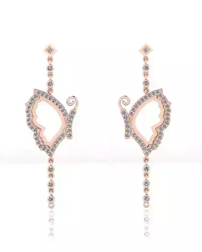 butterfly jewelry earring 