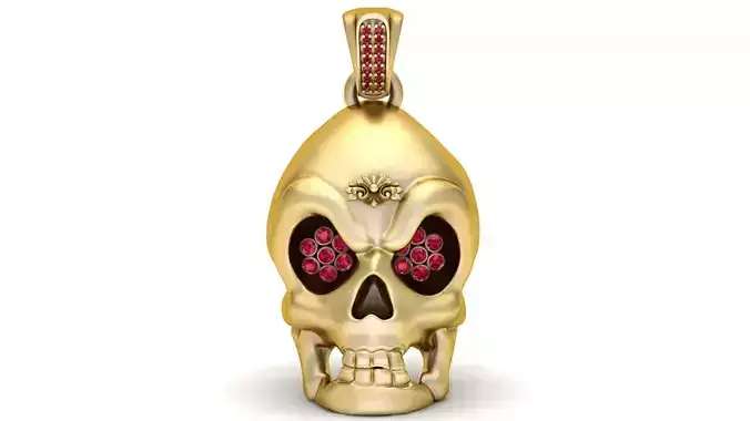 SKULL HEAD PENDANT 3D PRINTABLE MODEL 