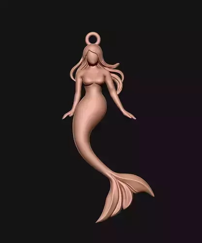 Mermaid Pendant 3D print model