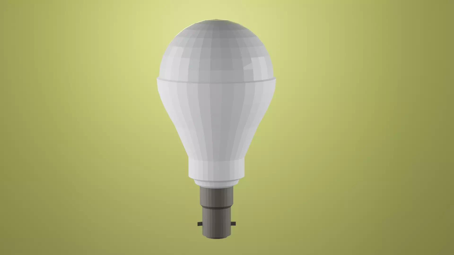 High-poly and Low-ploy LightBulb Free low-poly 3D model_2
