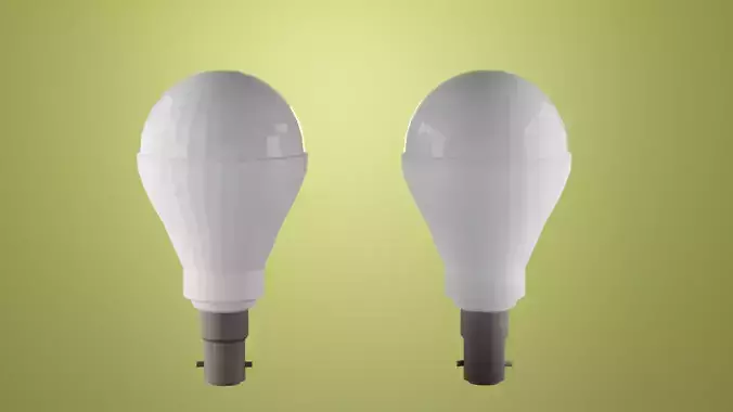 High-poly and Low-ploy LightBulb