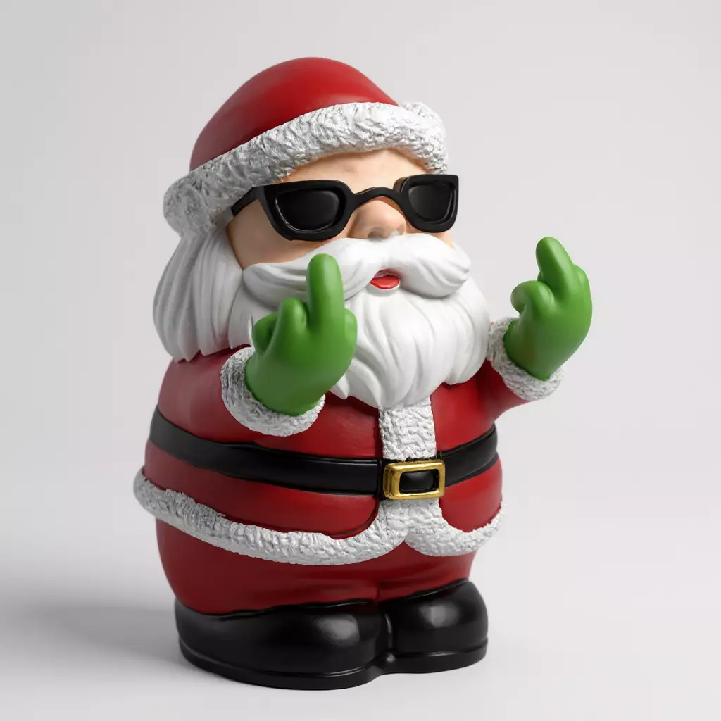 rebellious santa claus 3D print model_3