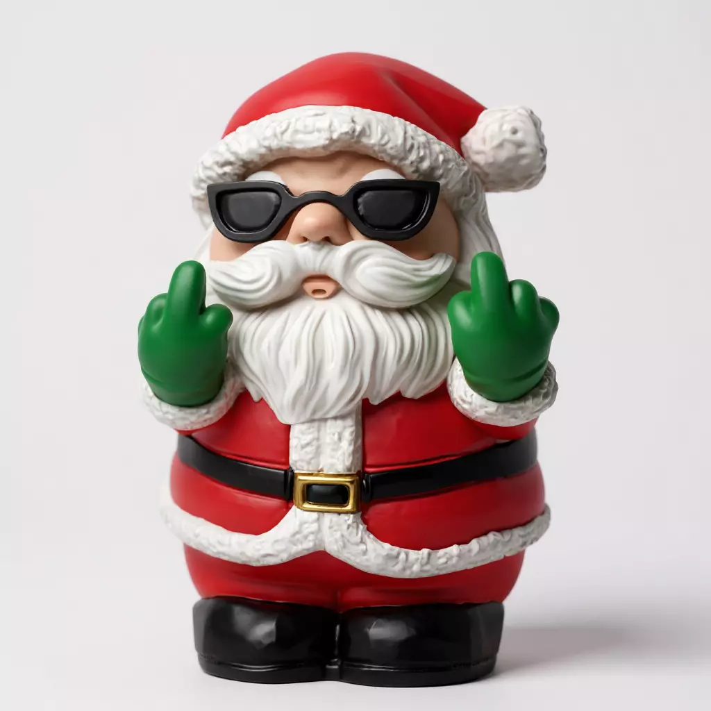 rebellious santa claus 3D print model_2