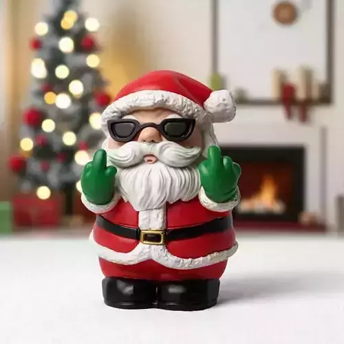 rebellious santa claus 3D print model rebellious santa claus 3D print model