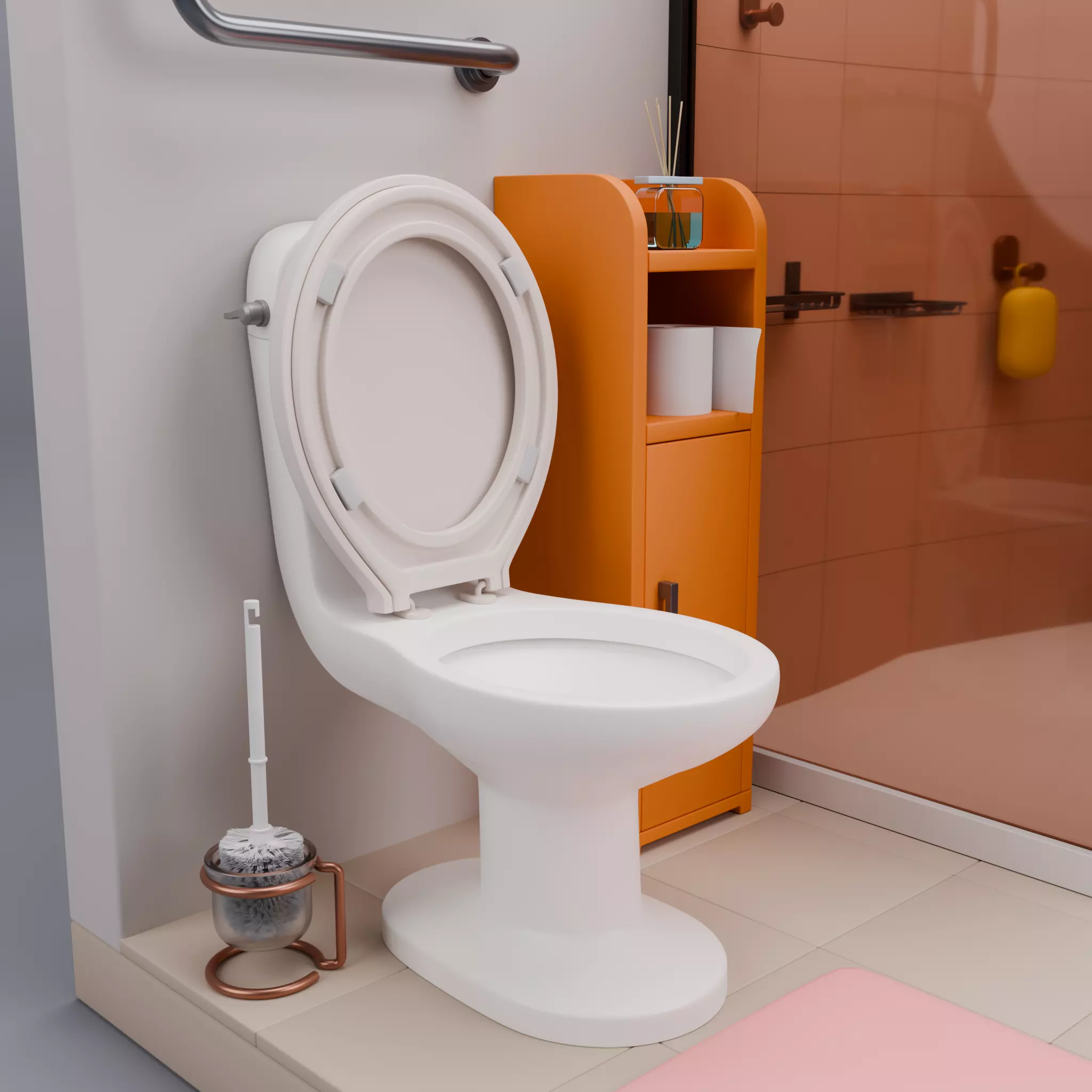 Stylized Isometric Home Pack 8 Modular Rooms Low-poly 3D model_49