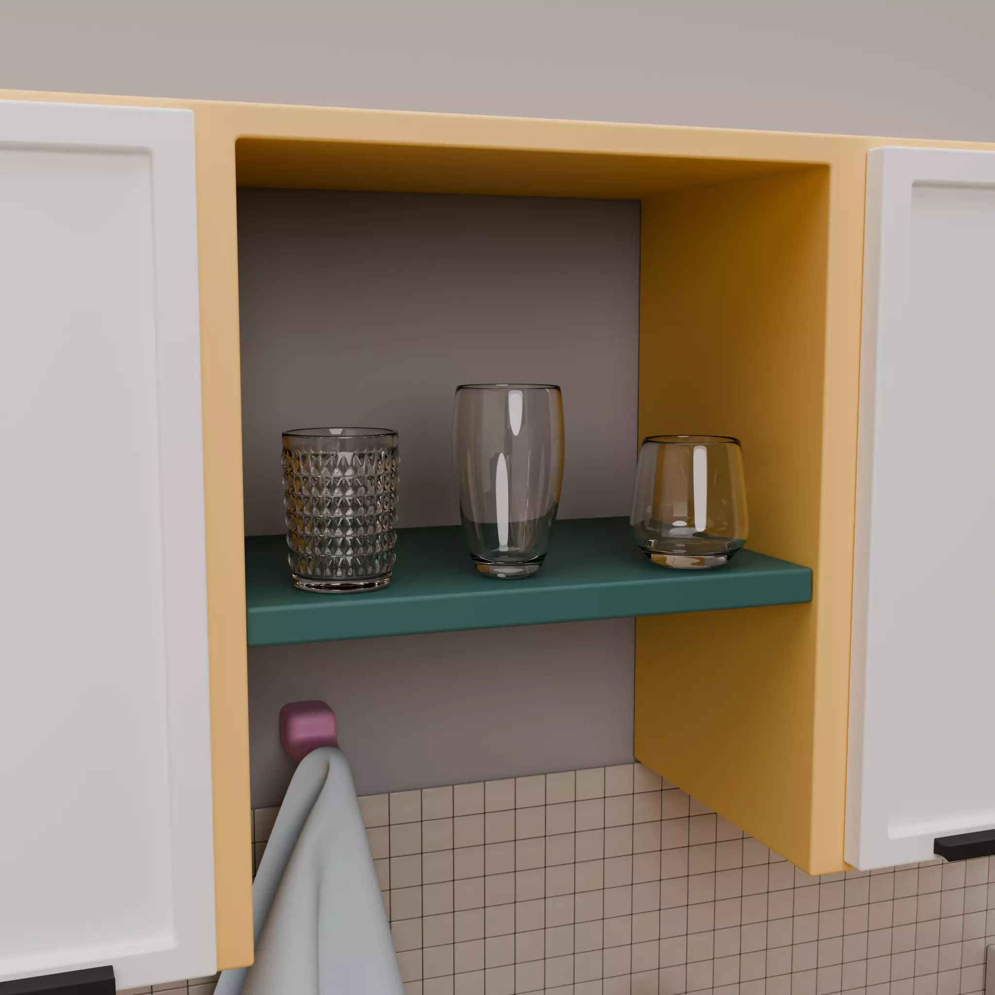 Stylized Isometric Home Pack 8 Modular Rooms Low-poly 3D model_29