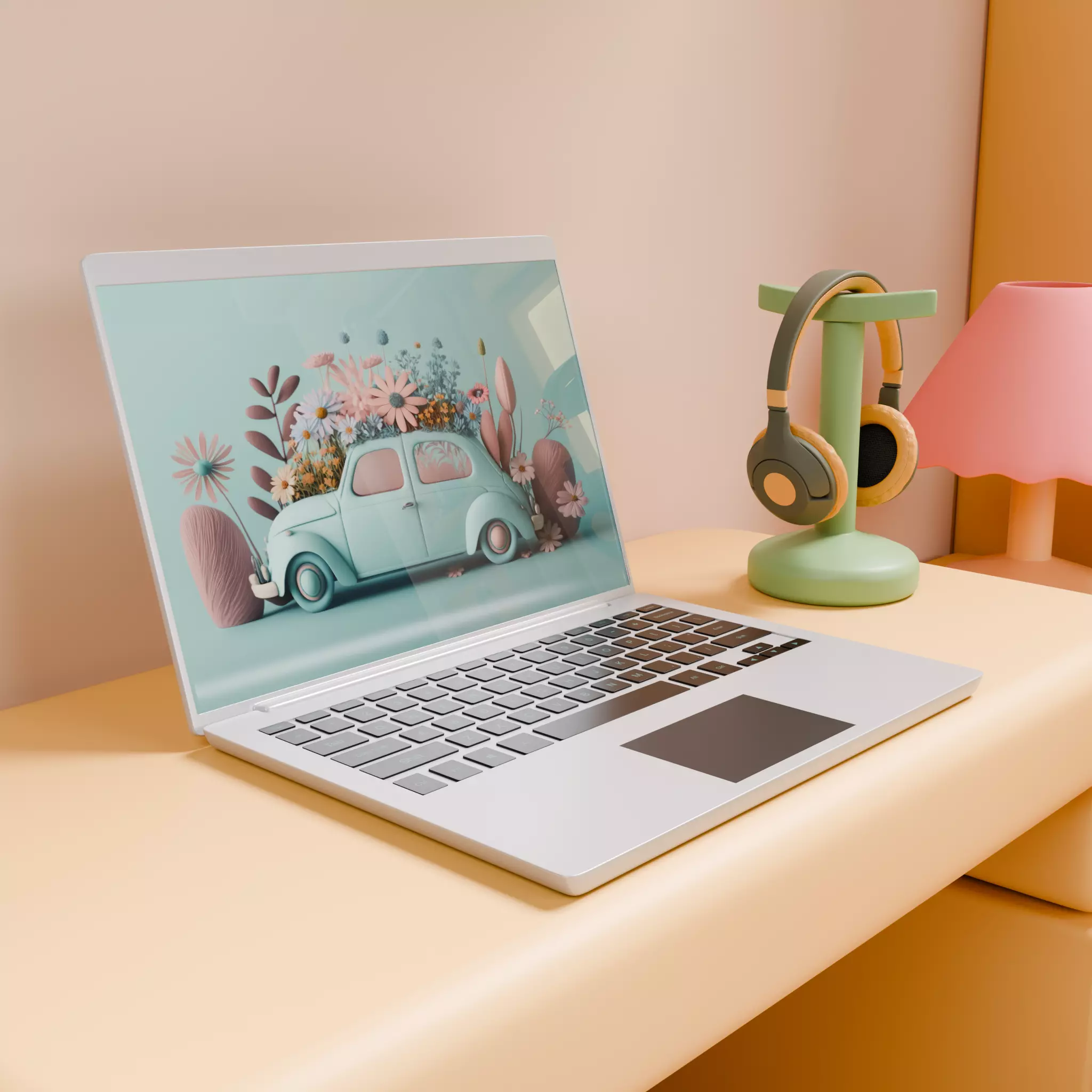 Stylized Isometric Home Pack 8 Modular Rooms Low-poly 3D model_113